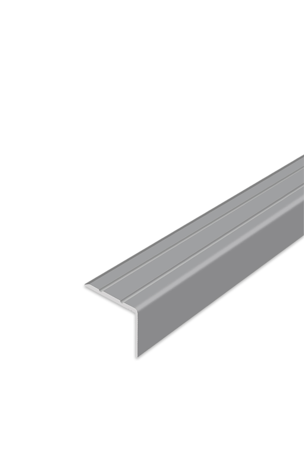 Schodová hrana samolepící - Stříbrná 24,5x20 mm 2,7 m