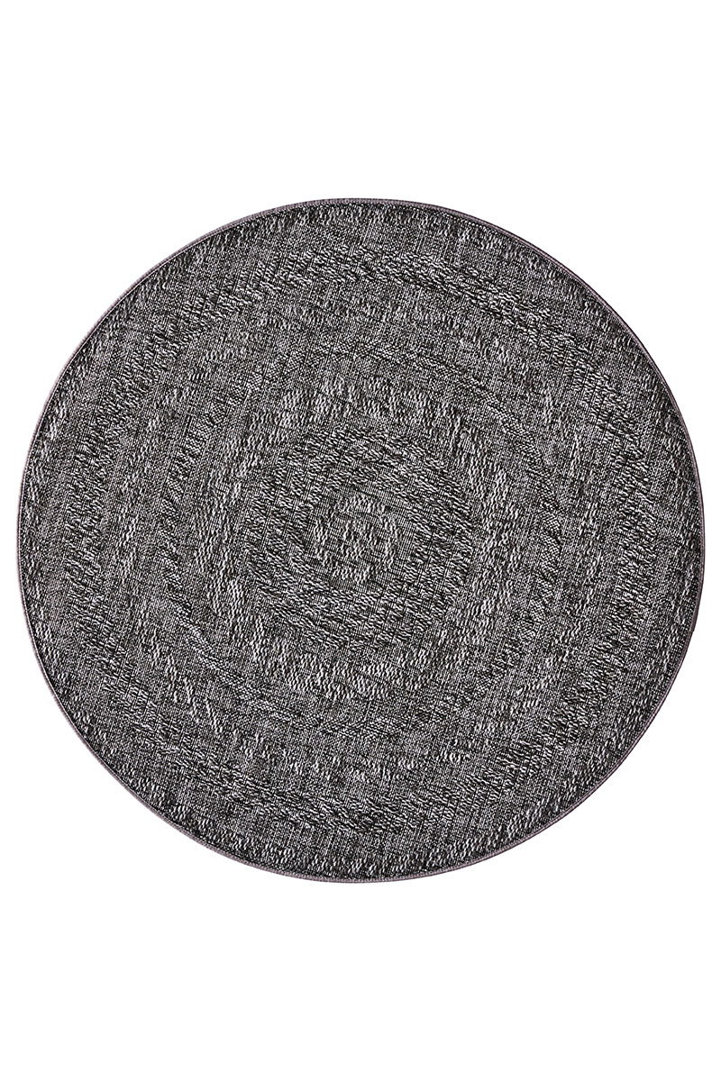 Kusový koberec Northrugs Forest 103999 Dark grey Ø 160 cm
