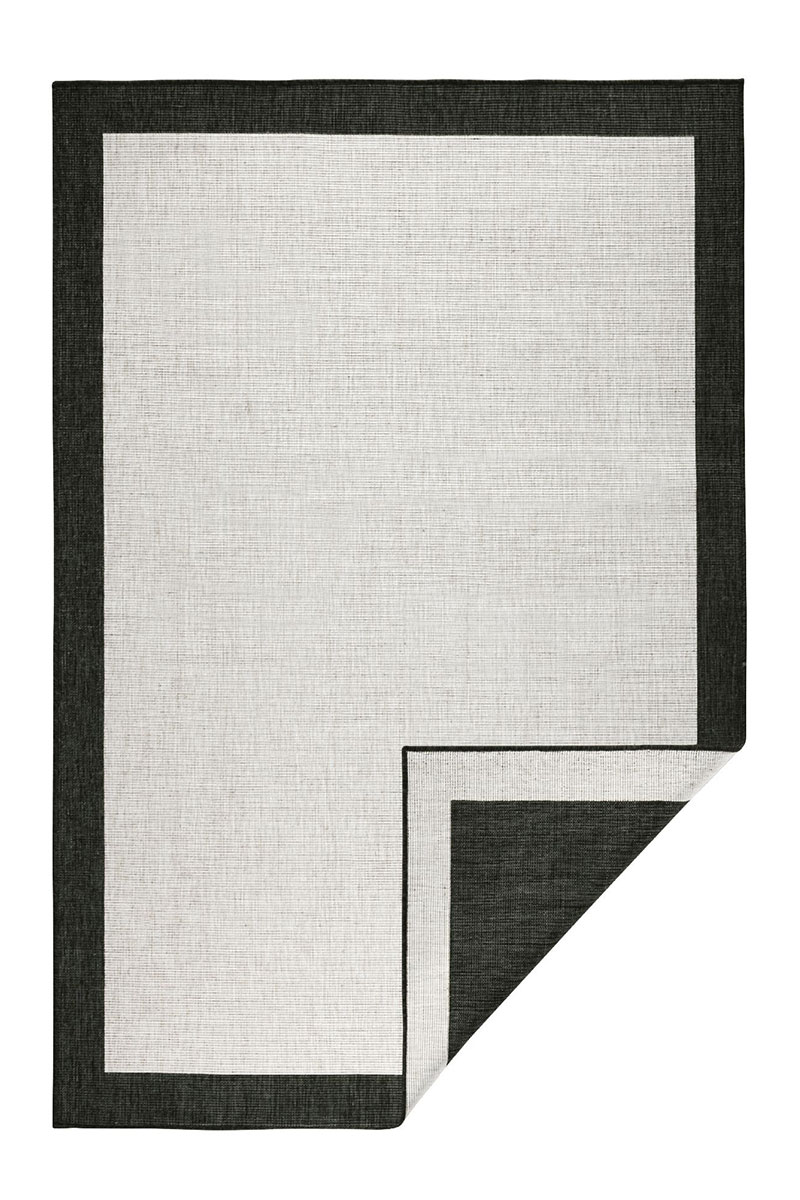 Kusový koberec Northrugs Twin 103105 Black Cream 80x150 cm