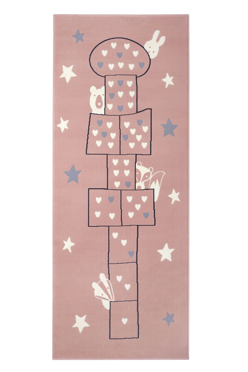 Dětský kusový koberec Hanse home Adventures 104568 Rose 100x250 cm