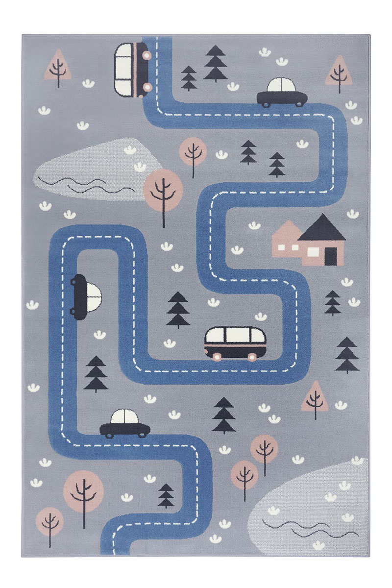 Dětský kusový koberec Hanse Home Adventures 104537 Grey Blue 160x220 cm