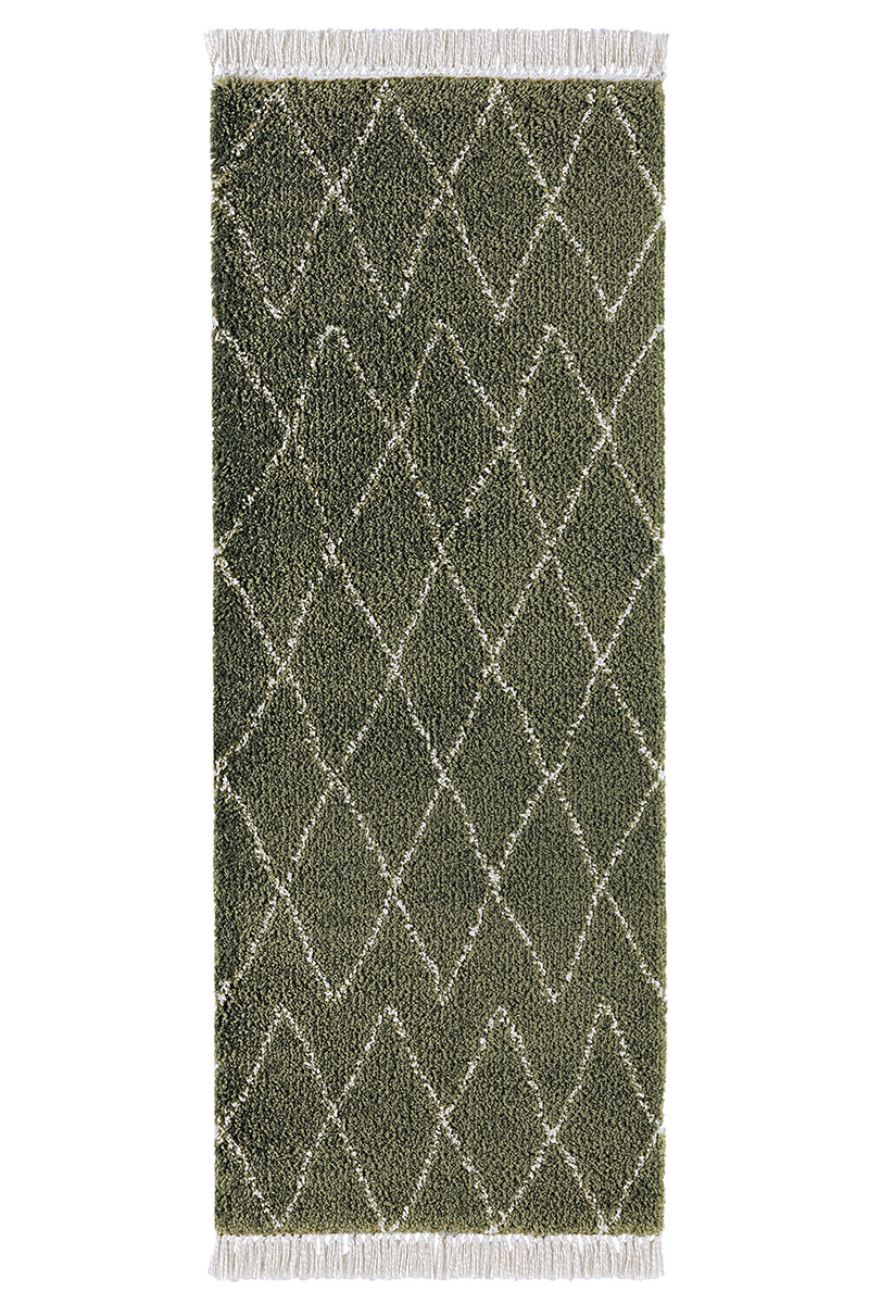 Kusový běhoun Mint Rugs Desire 104402 Olive green 80x200 cm