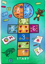 [Dětský kusový koberec ŠKOLKA - modrý]