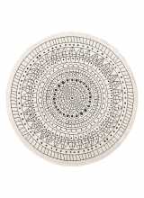 [Kusový koberec Northrugs Twin 103101 Black Cream]