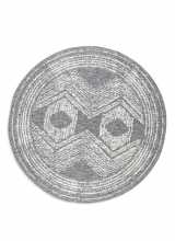 [Kruhový kusový koberec Elle Decoration Gemini 106028 Silver]