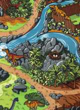 [Dětský metrážny koberec Dino 29 - Zbytek 182x400 cm]