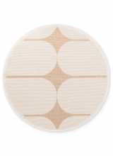 [Kruhový kusový koberec Northrugs Duet 106245 Jute White]
