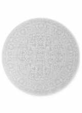 [Kruhový kusový koberec Northrugs Duet 106249 White Grey]