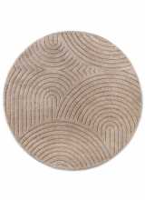 [Kruhový kusový koberec Elle Decoration New York 106204 Taupe]