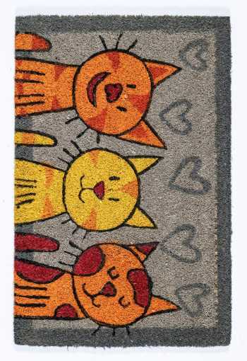 Kokosová rohožka - 3 kočky