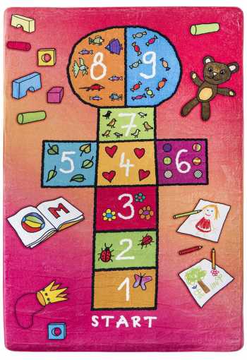 Dětský kusový koberec ŠKOLKA- růžový