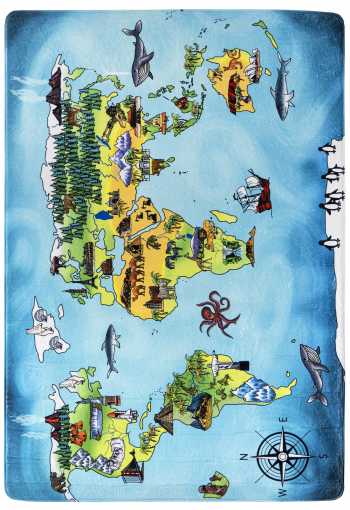 Dětský kusový koberec MAPA SVĚTA