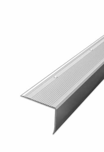 Schodová hrana vrtaná - Stříbrná 70x55 mm