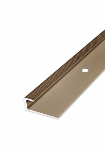 Ukončovací profil vrtaný - Bronzový 30x10 mm