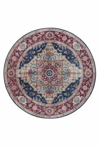 Kusový koberec Nouristan Asmar 104017 Indigo blue kruh