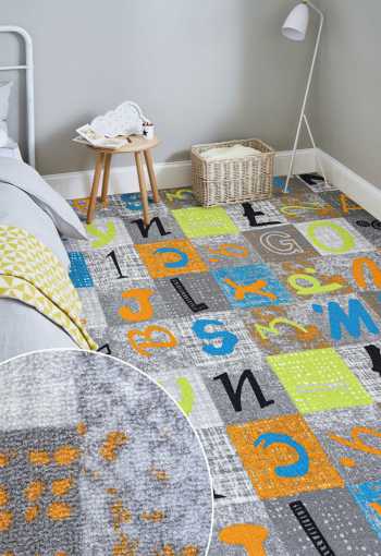 Dětský metrážový koberec ALPHABET 150