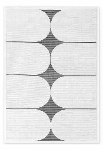 Kusový koberec Northrugs Duet 106244 Black White