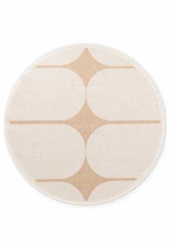 Kruhový kusový koberec Northrugs Duet 106245 Jute White