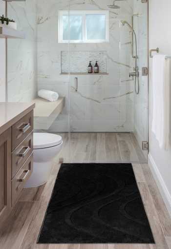 Koupelnová předložka LINA černá