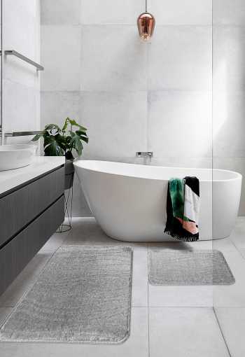 Kúpeľňová predložka BARI stříbrná