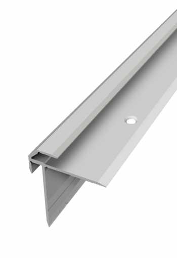 Schodový profil vrtaný - Stříbrný Matný 47x39 mm