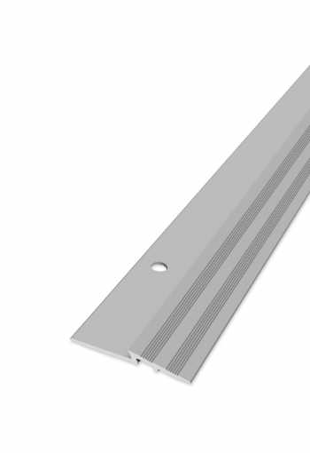 Ukončovací profil vrtaný - Stříbrný 38x5 mm