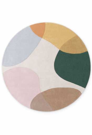 Kruhový kusový koberec Ted Baker Hackney 106357 Multicolor