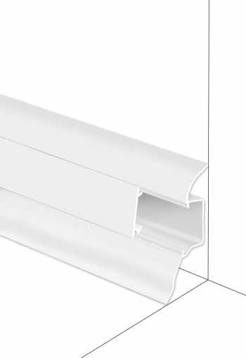 Podlahová lišta Döllken W117 - Bílá - délka 250 cm