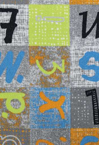 Dětský metrážový koberec Alphabet 150 - Zbytek 115x400 cm