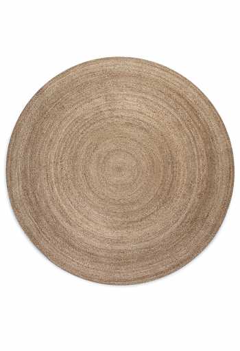 Kruhový kusový koberec Hanse Home Jute Braided 106006 Grey Brown