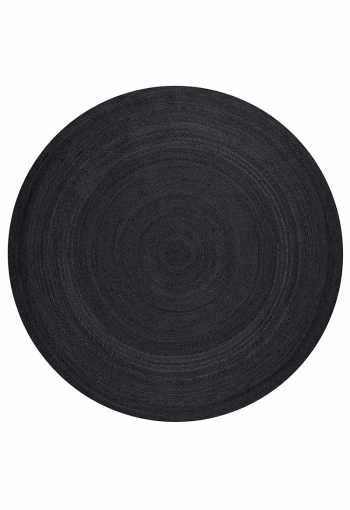 Kruhový kusový koberec Hanse Home Jute Braided 106322 Black