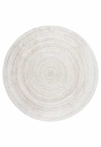 Kruhový kusový koberec Hanse Home Jute Braided 106321 White