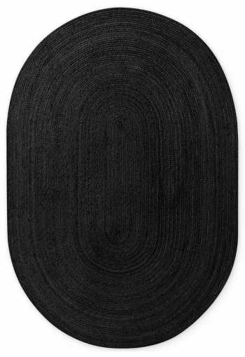 Kusový koberec Hanse Home Jute Braided 106322 Black - ovál