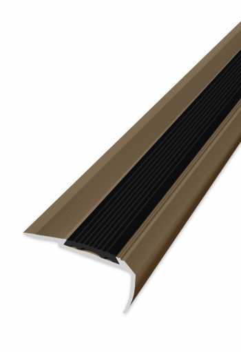 Schodová hrana vrtaná - Bronzová 60x34 mm