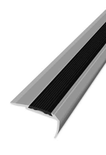 Schodová hrana vrtaná - Stříbrná 60x34 mm