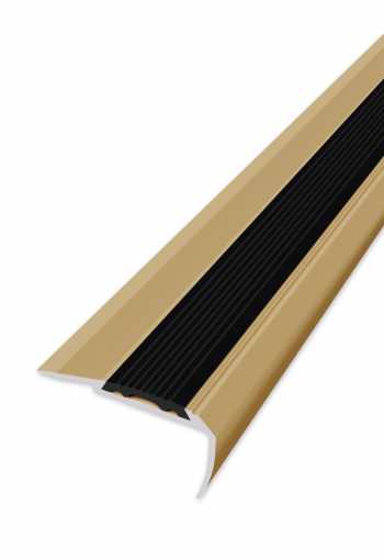 Schodová hrana vrtaná - Zlatá 60x34 mm