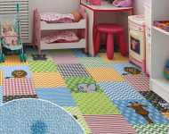 Dětský metrážový koberec ANIMALS 8650