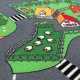 Dětský metrážny koberec Little Village 90