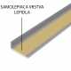 Schodová hrana samolepící - Stříbrná 24,5x10 mm