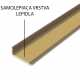 Schodová hrana samolepící - Bronzová 24,5x10 mm