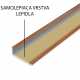 Schodová hrana samolepící - Třešeň Rubra 24,5x10 mm