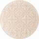 Kruhový kusový koberec Northrugs Duet 106252 Jute White