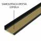 Schodová hrana samolepící - Černá Matná 24,5x10 mm
