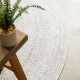Kruhový kusový koberec Hanse Home Jute Braided 106321 White
