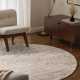 Kruhový kusový koberec Elle Decoration Lyon 106316 Natural Cream Brown