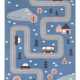 Dětský kusový koberec Hanse Home Adventures 105532 Mouse Blue