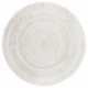 Kruhový kusový koberec Hanse Home Jute Braided 106321 White
