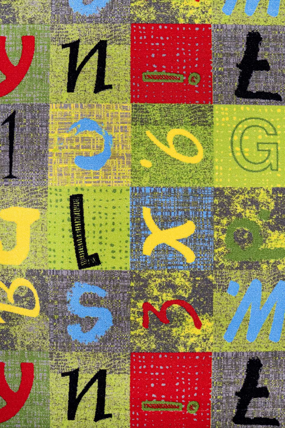 Dětský metrážový koberec Alphabet 212 - Zbytek 159x400 cm