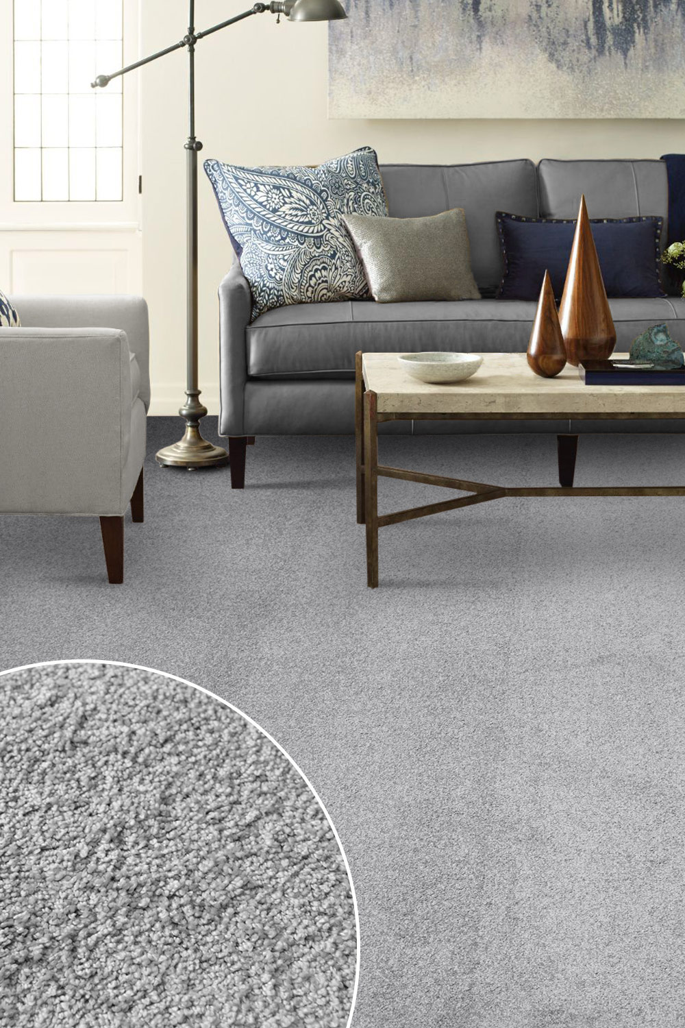 Metrážový koberec PONZA 34183 šedý 300 cm