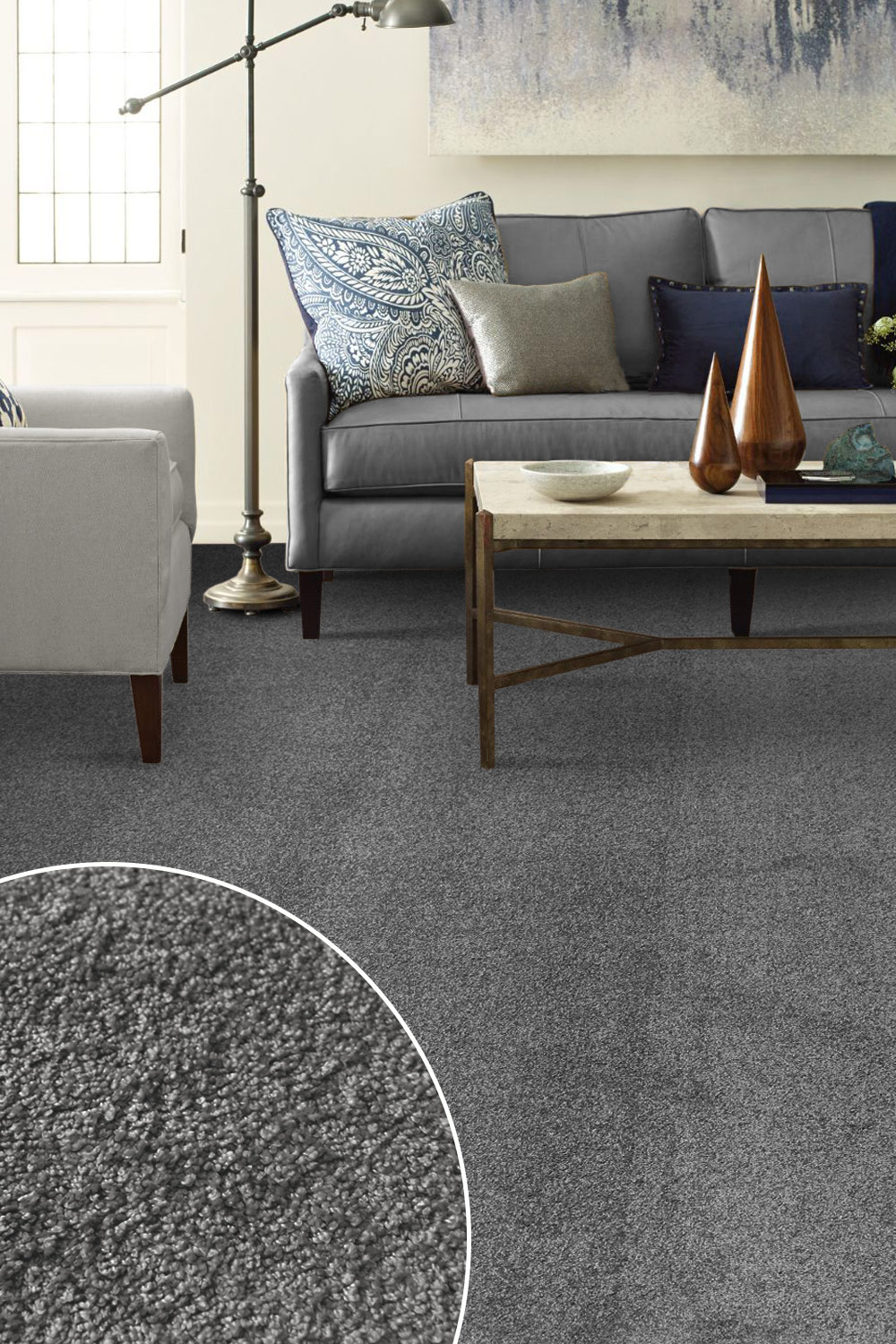 Metrážový koberec PONZA 34183 šedý
